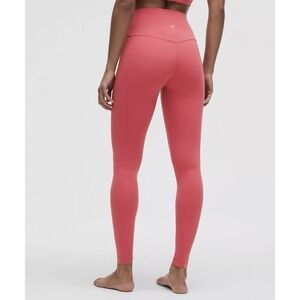 Lululemon Align HR Leggings Raspberry Cream Pink 28" Sz 8-  LW5CTIS